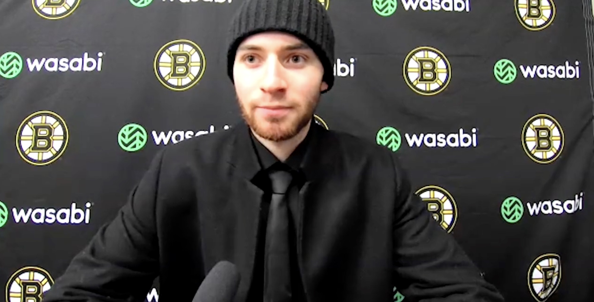 Jeremy Swayman stands tall