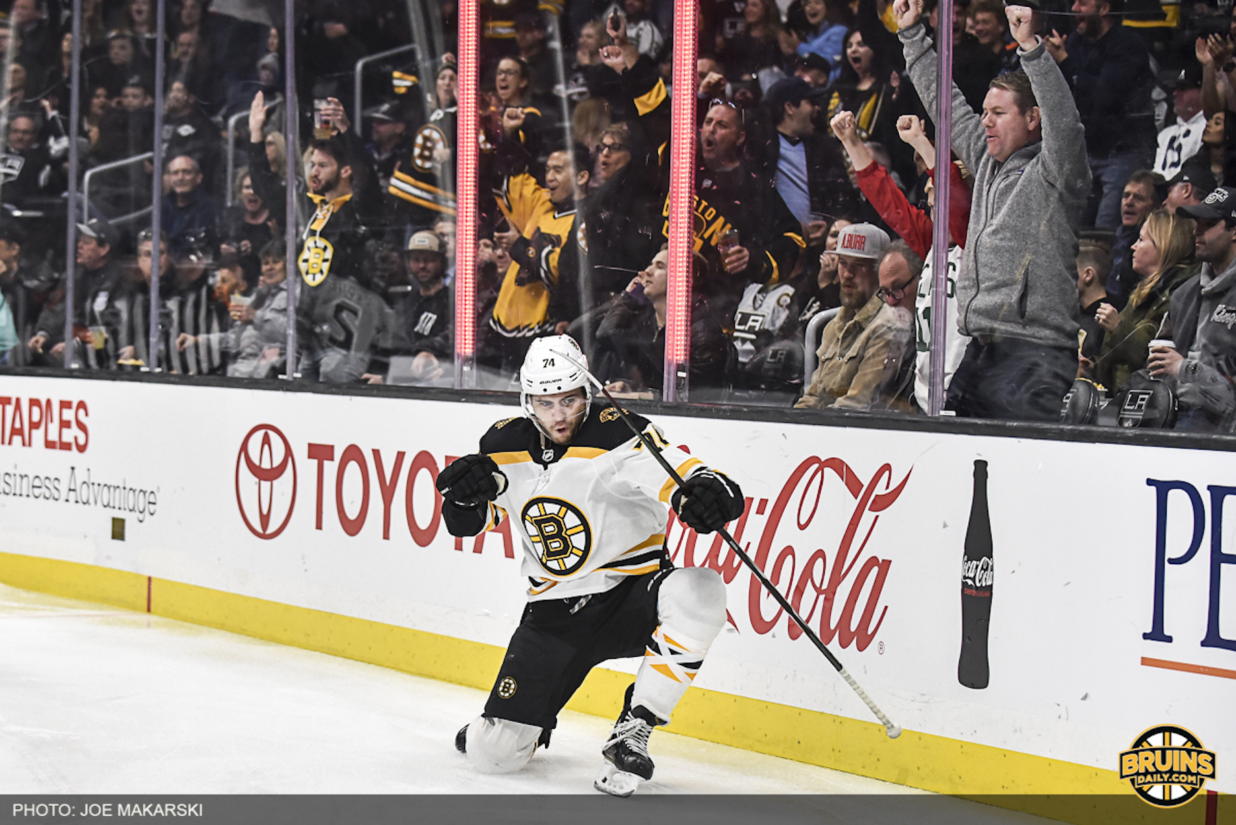Jake DeBrusk celebrations