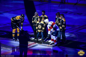 Bruins vs. Panthers, pregame, U.S. Olympians